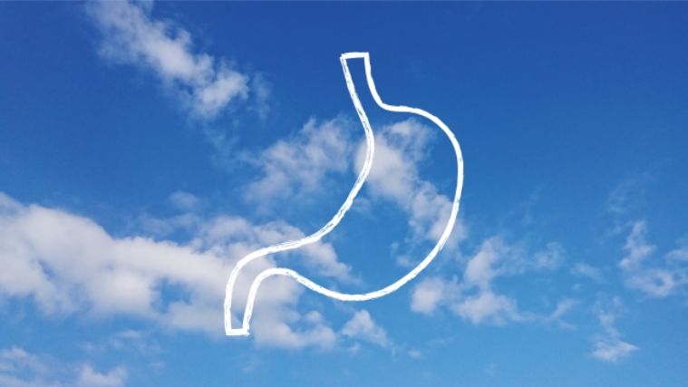 青空と胃のイラスト